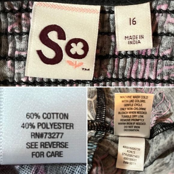 So Floral Strappy Ruffle Tiered Sun Dress Maxi Smocked Bodice Black Girls 16 - Picture 9 of 10